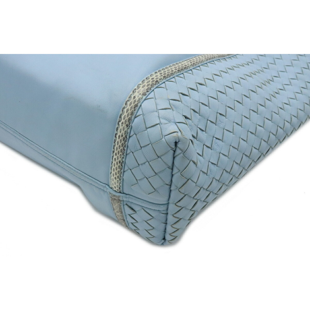 Bottega Veneta Blue Python Bag Light Intrecciato … - image 3